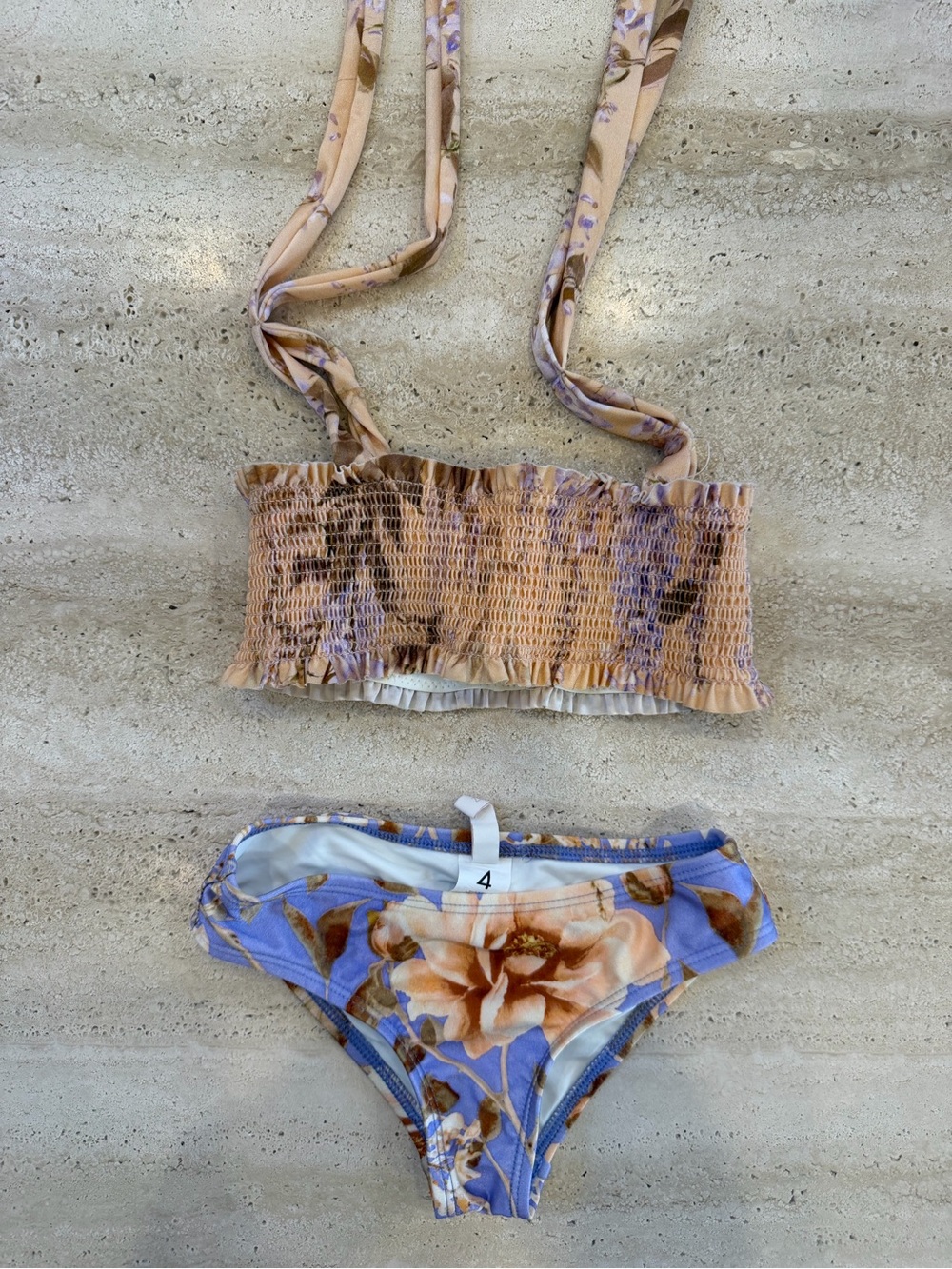 New Without Tags Zimmerman Floral Bikini Set in Lilac and Peach